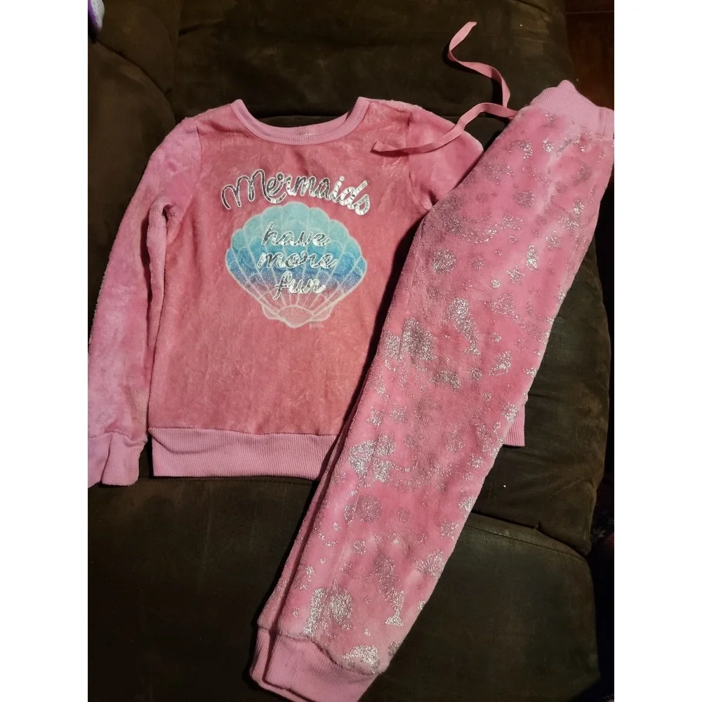 Justice mermaids have more fun fleece pajamas size 8‎